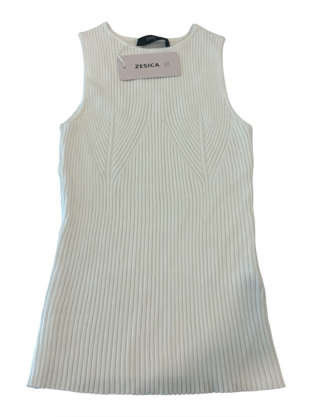 Women’s ZESICA 2026 Ribbed Tank Tops Summer Sleeveless High Neck Casual Size S - Picture 5 of 8